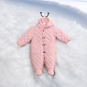 Baby Girls Hooded Barn Bunting One Piece
